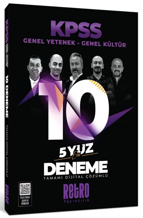 Retro 2026 KPSS Genel Yetenek Genel Kültür 5Yüz 10 Deneme Çözümlü Retro Yayıncılık