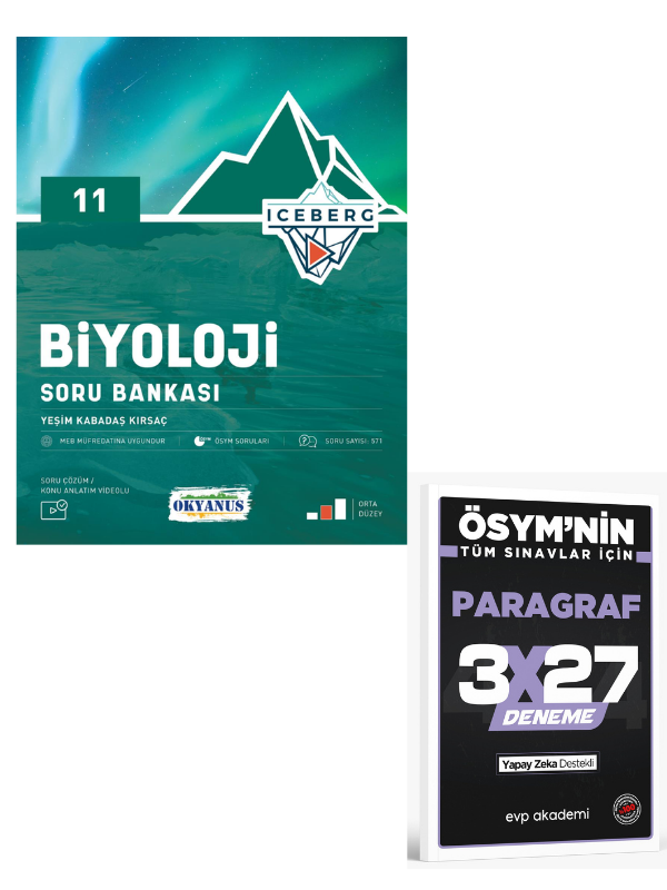 Okyanus 2027 11. Sınıf Iceberg Biyoloji Soru Bankası+ EVP Akademi Paragraf