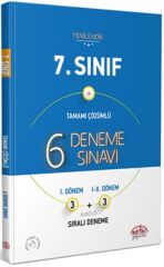 Editör Yayınevi 7. Sınıf 6 (3+3) Deneme Sınavı Tamamı Çözümlü Fasiküllü