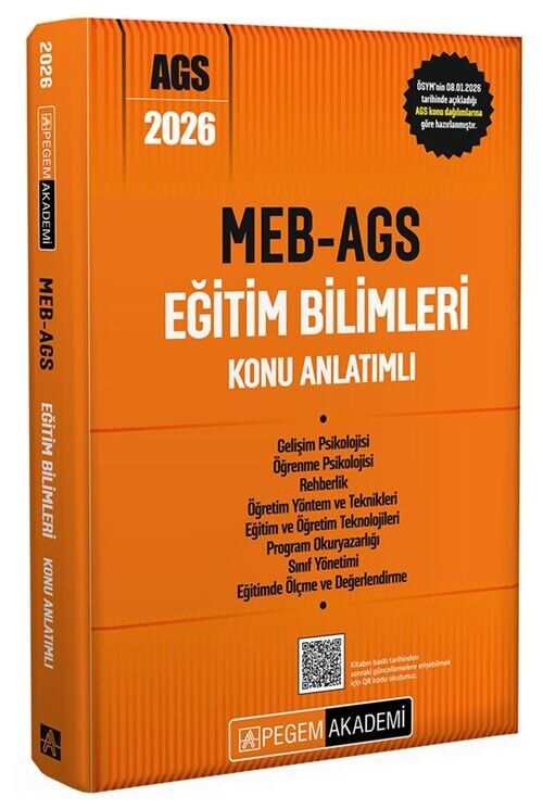 Pegem 2026 MEB-AGS Eğitim Bilimleri Konu Anlatımlı Pegem Akademi Yayınları