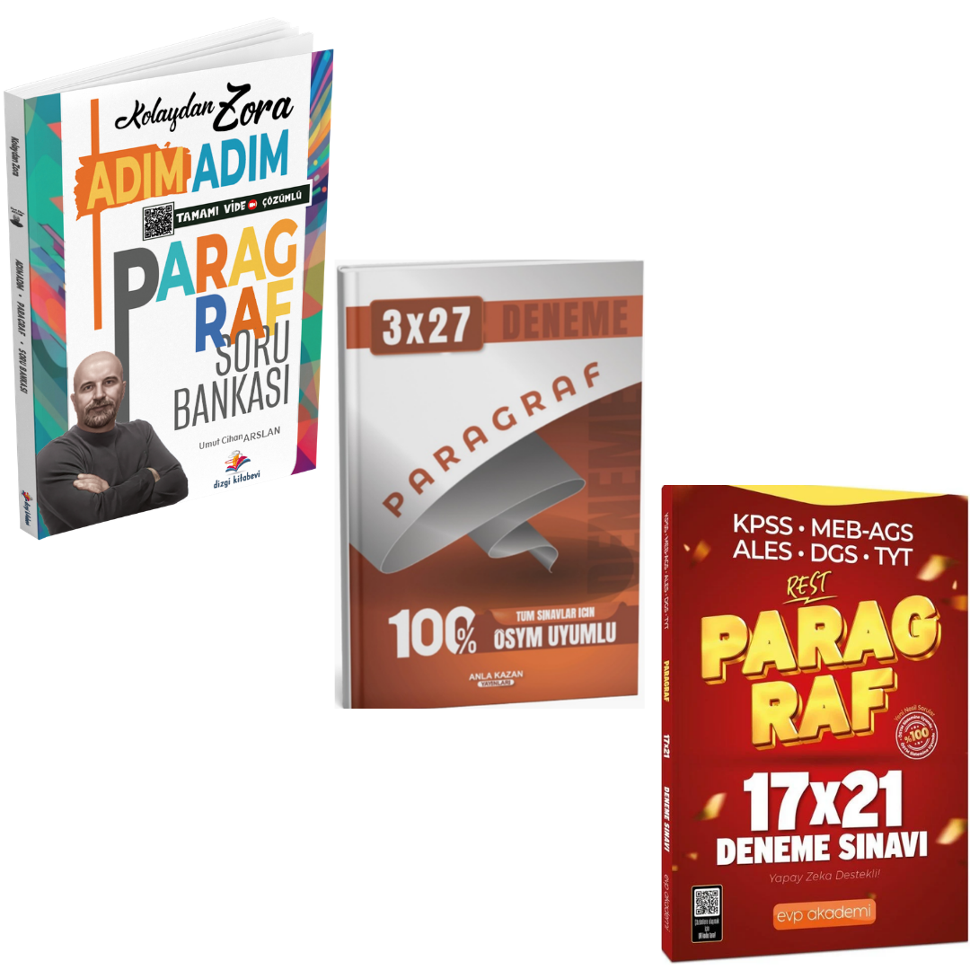 Dizgi Kitap 2026 Kolaydan Zora Adım Adım Paragraf Soru Bankası & Paragraf Deneme Seti