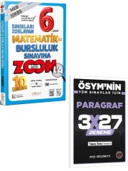 Günay 2027 6. Sınıf Matematik ZOOM la Bursluluk Sınavı 10 Deneme+EVP Akademi 3x27 Paragraf Deneme