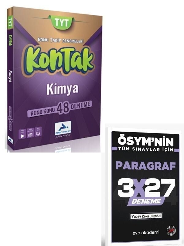 Paraf 2027 TYT Kimya Kontak Konu Takip Denemeleri+ EVP Akademi Paragraf