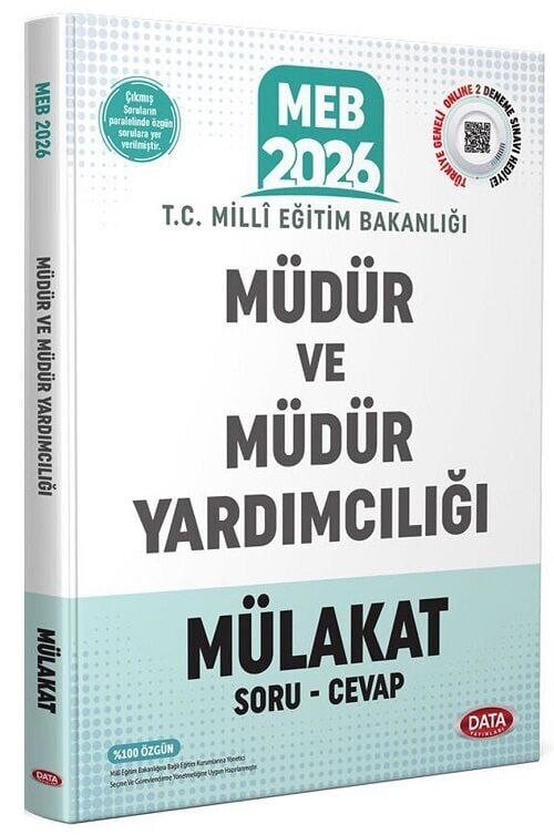 Data 2026 GYS MEB Müdür ve Yardımcılığı Mülakat Soru Cevap Kitabı Data Yayınları