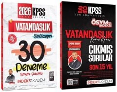 İndeks Akademi 2026 KPSS Vatandaşlık Simülasyon 30 Deneme + Çıkmış Sorular Son 15 Yıl 2 li Set - Emrah Vahap Özkaraca İndeks Akademi Yayıncılık