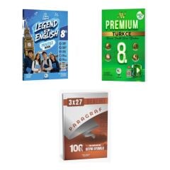 2027 Av 8. Sınıf İngilizce Legend Of English Practice Book + Türkçe Premium Beceri Temelli Soru + Ankapade 3'lü Set