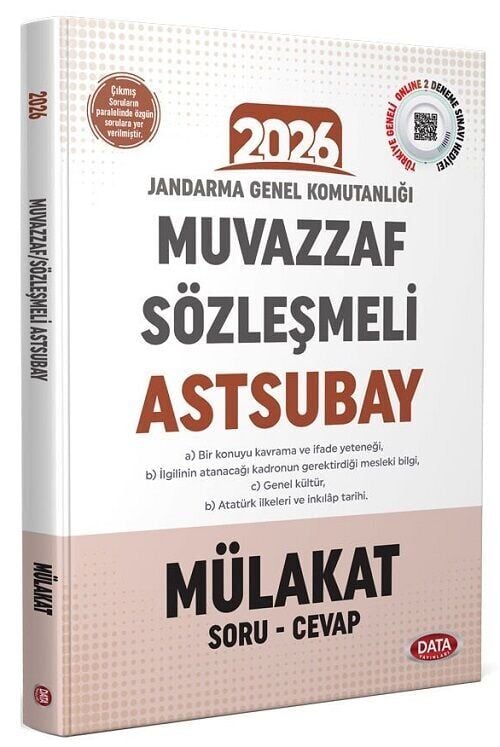 Data 2026 Jandarma Genel Komutanlığı Muvazzaf/Sözleşmeli Astsubay Mülakat Sınavına Hazırlık Kitabı Data Yayınları