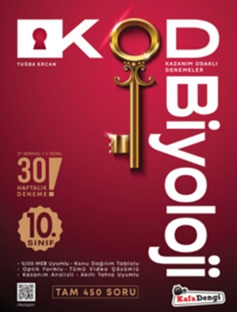 Kafa Dengi Yayınları 10. Sınıf Kod Biyoloji Kazanım Odaklı Denemeleri