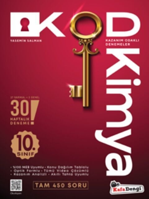 Kafa Dengi Yayınları 10. Sınıf Kod Kimya Kazanım Odaklı Denemeleri