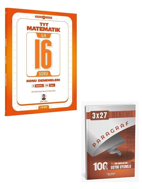 MertHoca 2027 TYT Matematik İlk 16 Soru Konu Denemeleri+Anla Kazan Paragraf Deneme
