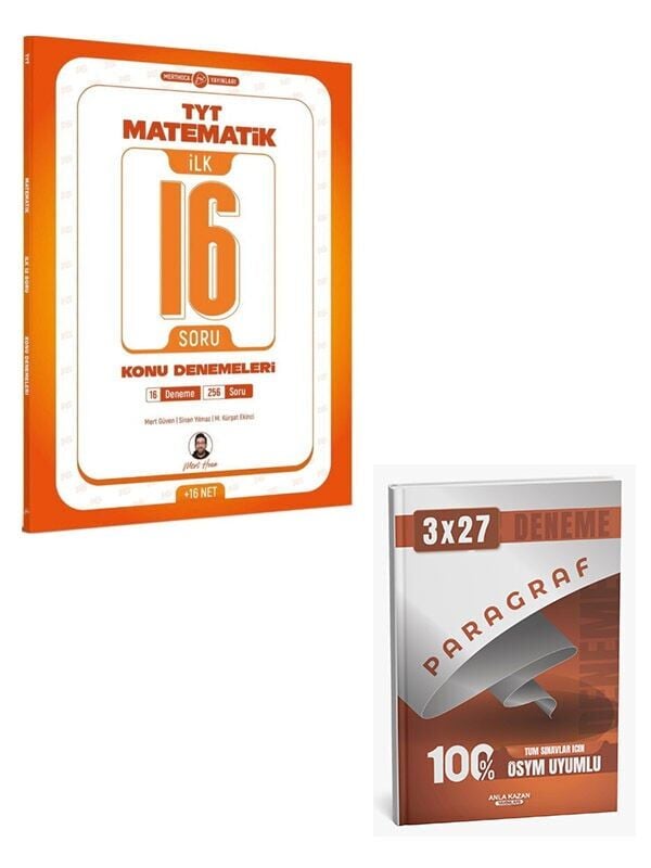 MertHoca 2027 TYT Matematik İlk 16 Soru Konu Denemeleri+Anla Kazan Paragraf Deneme