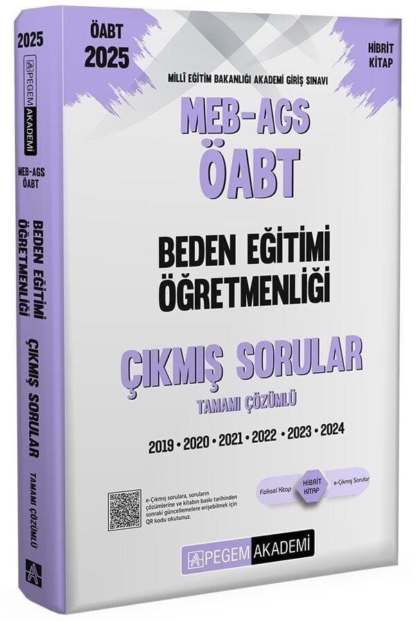 Pegem 2025 ÖABT MEB-AGS Beden Eğitimi Öğretmenliği Çıkmış Sorular Çözümlü Pegem Yayınları