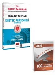 Yargı Yayınları T.C. Adalet Bakanlığı Destek Personeli Hizmetli Mülakat El Kitabı Soru-Cevaplı+Anla Kazan Paragraf Deneme