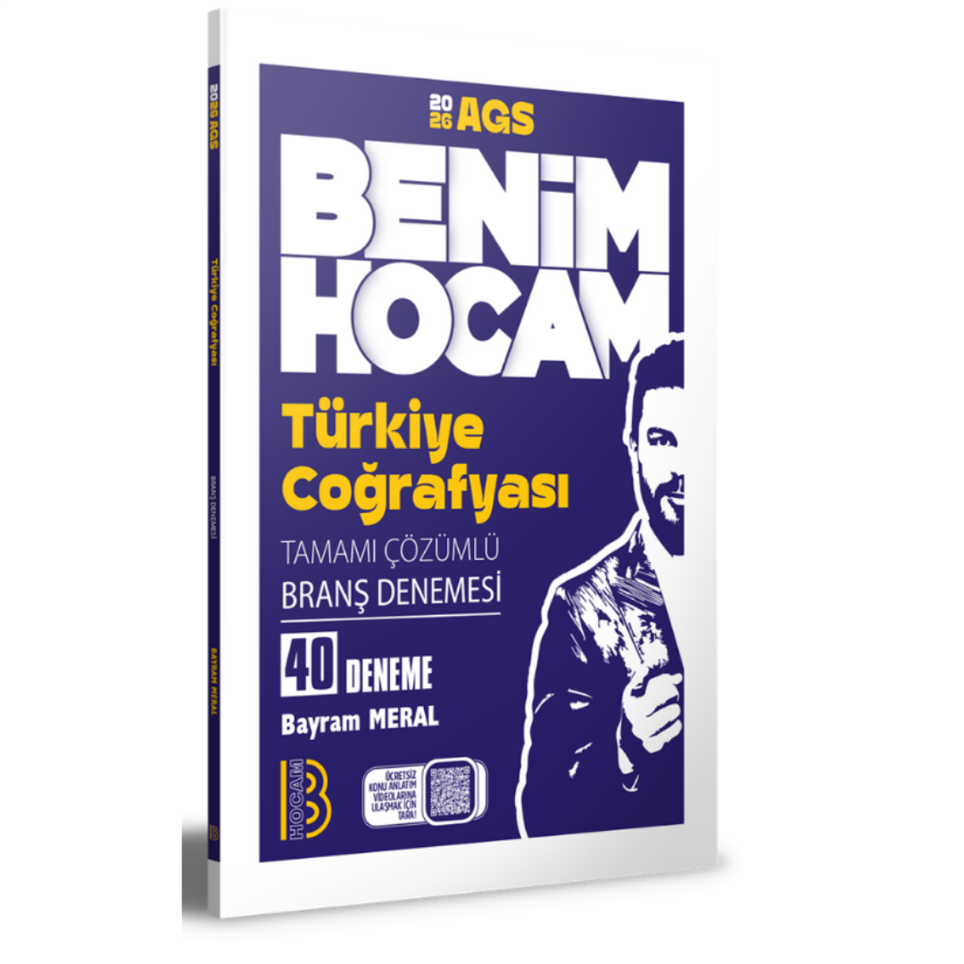 2026 MEB AGS Türkiye Coğrafyası Tamamı Çözümlü 40 Branş Deneme Benim Hocam Yayınları