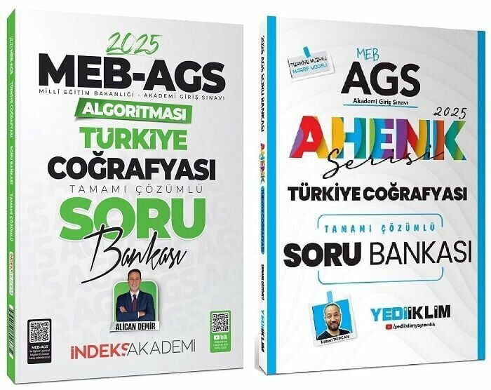 Yediiklim + İndeks 2025 MEB-AGS Türkiye Coğrafyası Soru Bankası 2 li Set