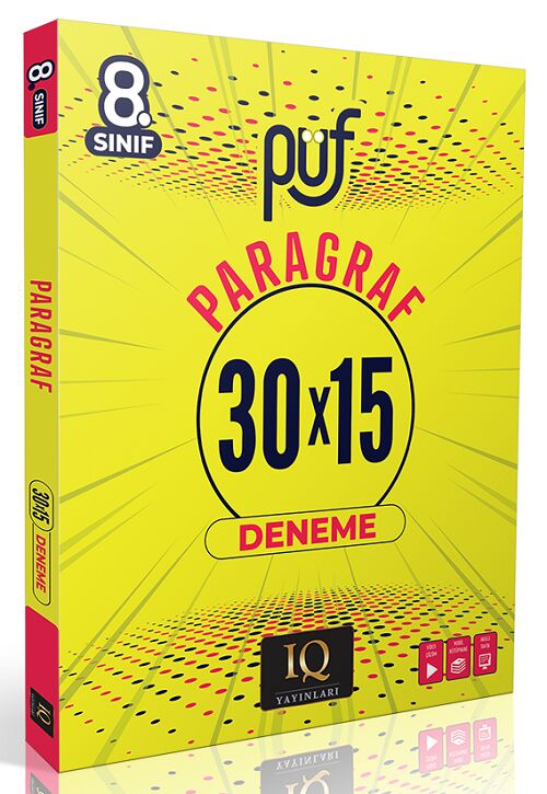 IQ Yayınları 8. Sınıf Paragraf Püf 30x15 Deneme IQ Yayınları