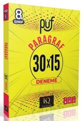 IQ Yayınları 8. Sınıf Paragraf Püf 30x15 Deneme IQ Yayınları