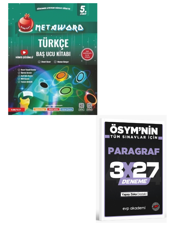 NARTEST 2027 5. SINIF METAWORD TÜRKÇE MAARİF MODELİ+ EVP Akademi Paragraf