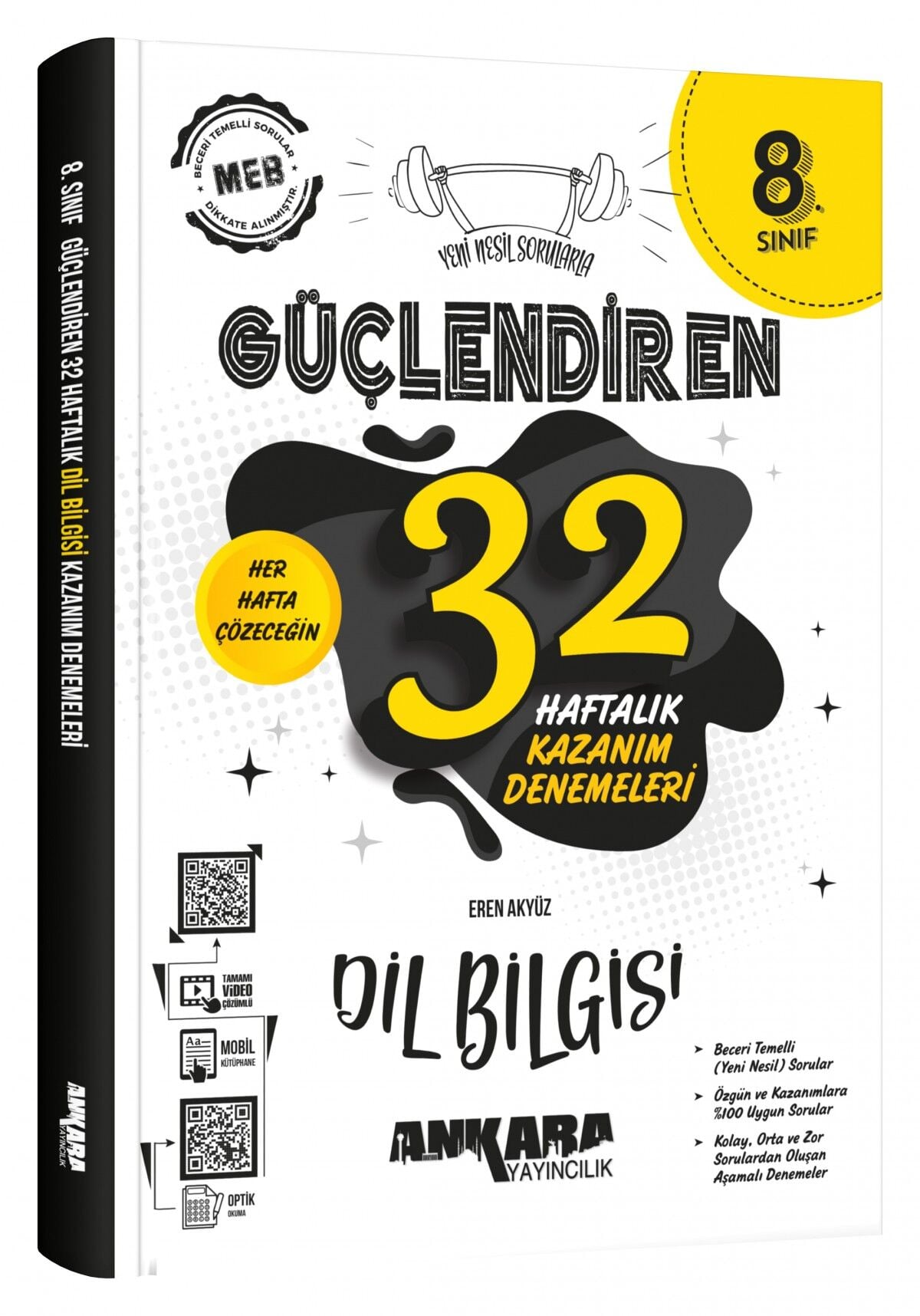 Ankara Yayıncılık 8. Sınıf Dil Bilgisi Güçlendiren Haftalık Kazanım Denemeleri