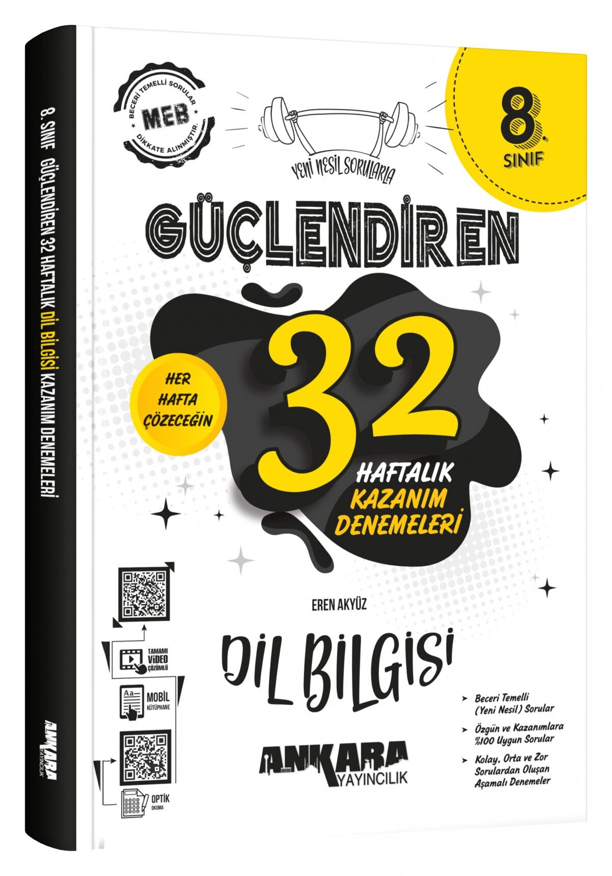 Ankara Yayıncılık 8. Sınıf Dil Bilgisi Güçlendiren Haftalık Kazanım Denemeleri