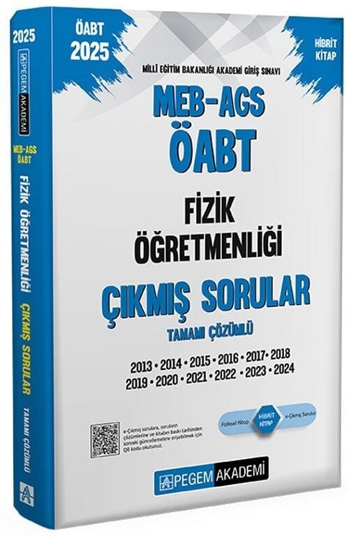 Pegem 2025 ÖABT MEB-AGS Fizik Öğretmenliği Çıkmış Sorular Çözümlü Pegem Yayınları