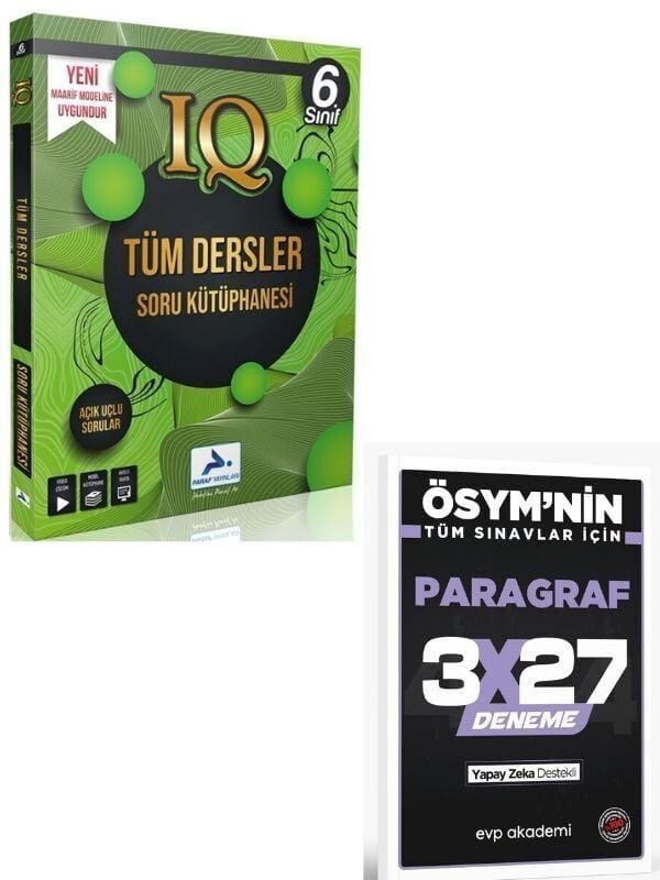 Paraf 2027 6. Sınıf Tüm Dersler Soru Kütüphanesi+ EVP Akademi Paragraf
