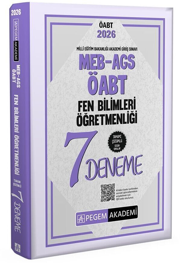 Pegem 2026 ÖABT MEB-AGS Fen Bilimleri Öğretmenliği 7 Deneme Çözümlü Pegem Akademi Yayınları