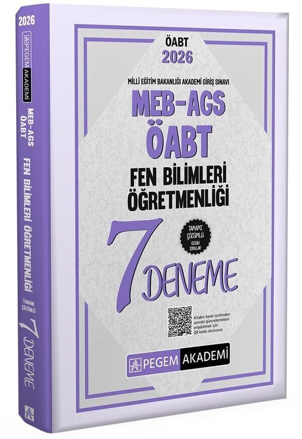 Pegem 2026 ÖABT MEB-AGS Fen Bilimleri Öğretmenliği 7 Deneme Çözümlü Pegem Akademi Yayınları