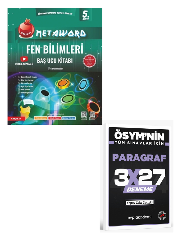 NARTEST 2027 5. SINIF FEN BİLİMLERİ BAŞ UCU KİTABI MAARİF MODELİ+ EVP Akademi Paragraf