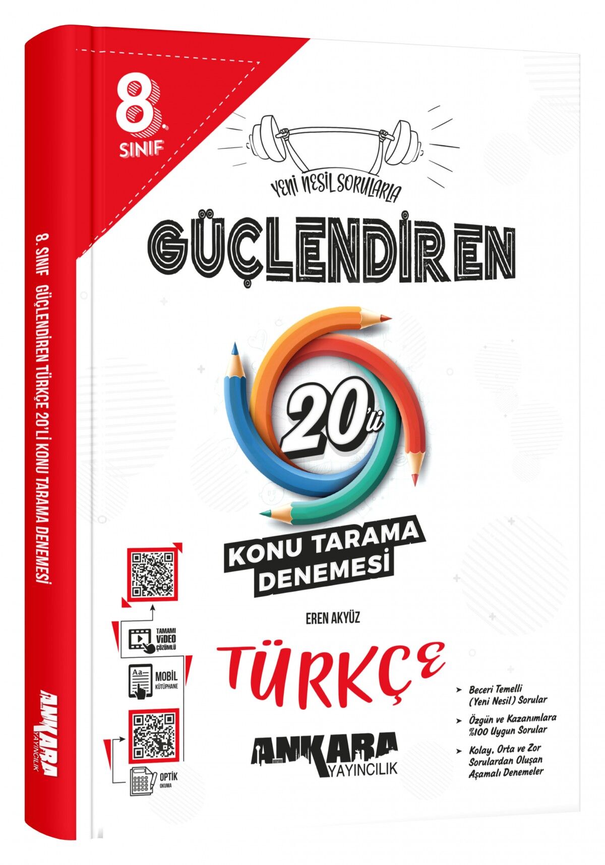 Ankara Yayıncılık 8. Sınıf Türkçe Güçlendiren 20 Konu Tarama Denemesi