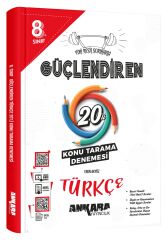 Ankara Yayıncılık 8. Sınıf Türkçe Güçlendiren 20 Konu Tarama Denemesi