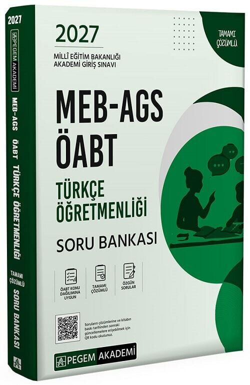 Pegem 2027 ÖABT MEB-AGS Türkçe Öğretmenliği Soru Bankası Çözümlü Pegem Akademi Yayınları