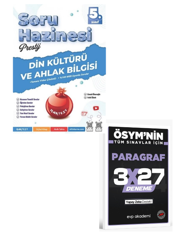 NARTEST 2027  5. SINIF DİN KÜLTÜRÜ VE AHLAK BİLGİSİ SORU HAZİNESİ+ EVP Akademi Paragraf