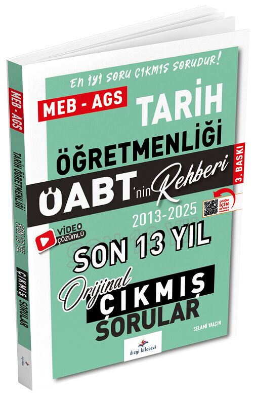 Dizgi Kitap 2026 MEB AGS ÖABT Tarih Konularına Göre Tasnif Edilmiş Son 13 Yıl Orijinal Çıkmış Sınav Soruları