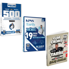 Yediiklim 2026 Kpss Tarih 500 Soruda Genel Tekrar Kampı & Dizgi KPSS Tarih Çıkmış Soru & KPSS Tarih Deneme Seti
