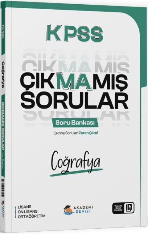 Akademi Denizi KPSS Coğrafya Çıkmamış Sorular Soru Bankası Çözümlü Akademi Denizi