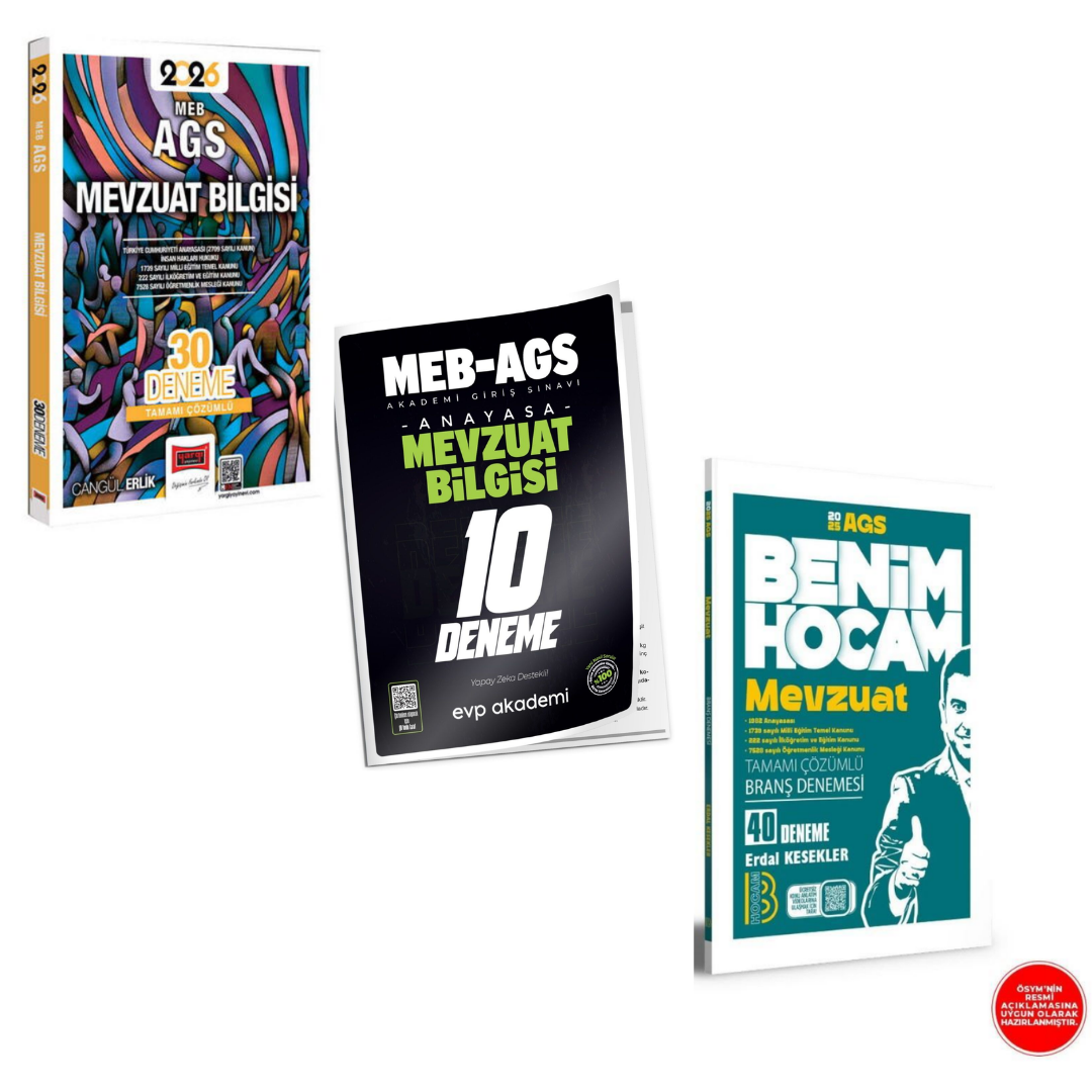 Benim Hocam 2026 MEB AGS Mevzuat 40 Branş Deneme & AGS Mevzuat Deneme Seti