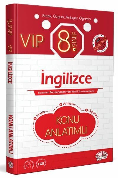 Editör Yayınevi  8. Sınıf VIP İngilizce Konu Anlatımlı