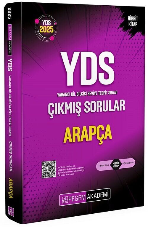 Pegem 2025 YDS Arapça Çıkmış Sorular Çözümlü Pegem Yayınları