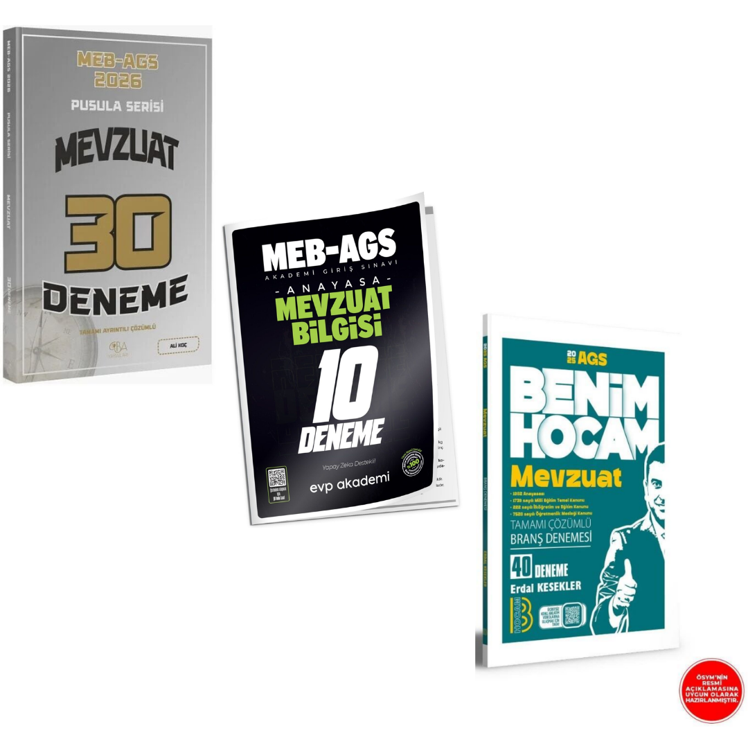 Benim Hocam 2026 MEB AGS Mevzuat 40 Branş Deneme & AGS Mevzuat Deneme Seti