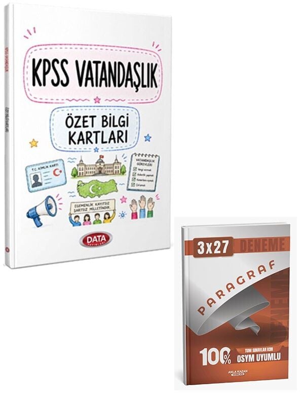 Data 2027 KPSS Vatandaşlık Özet Bilgi Kartları+Anla Kazan Paragraf Deneme