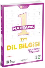 ÜçDörtBeş Yayınları TYT 1 Haftada Dil Bilgisi Konu Anlatımlı Soru Bankası
