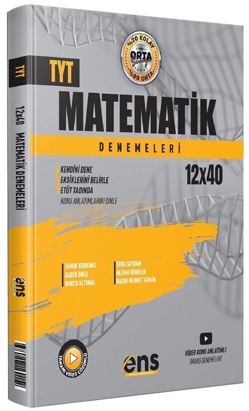 ENS Yayınları YKS TYT Matematik 12x40 Deneme ENS Yayınları