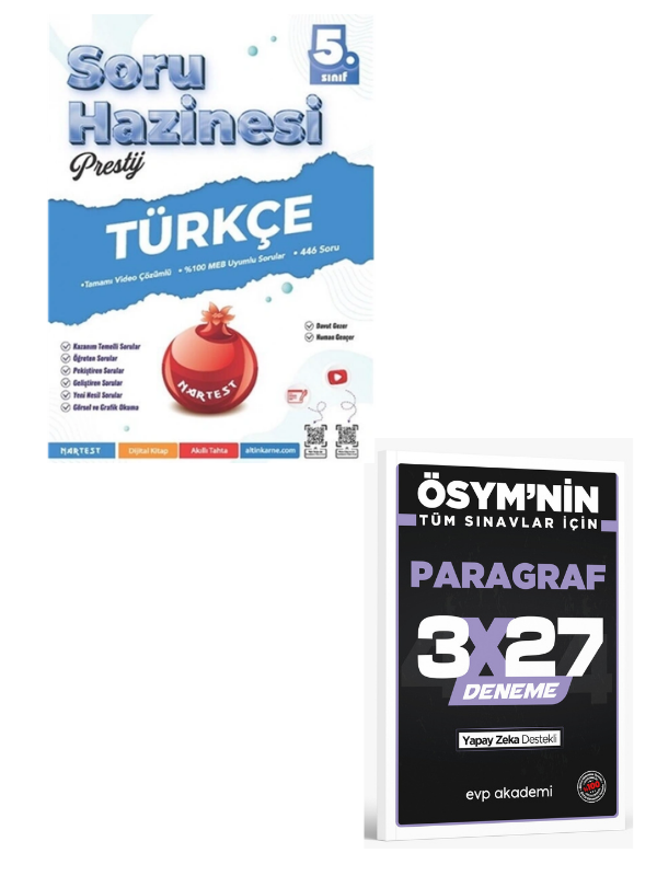 NARTEST 2027 5. SINIF TÜRKÇE SORU HAZİNESİ+ EVP Akademi Paragraf