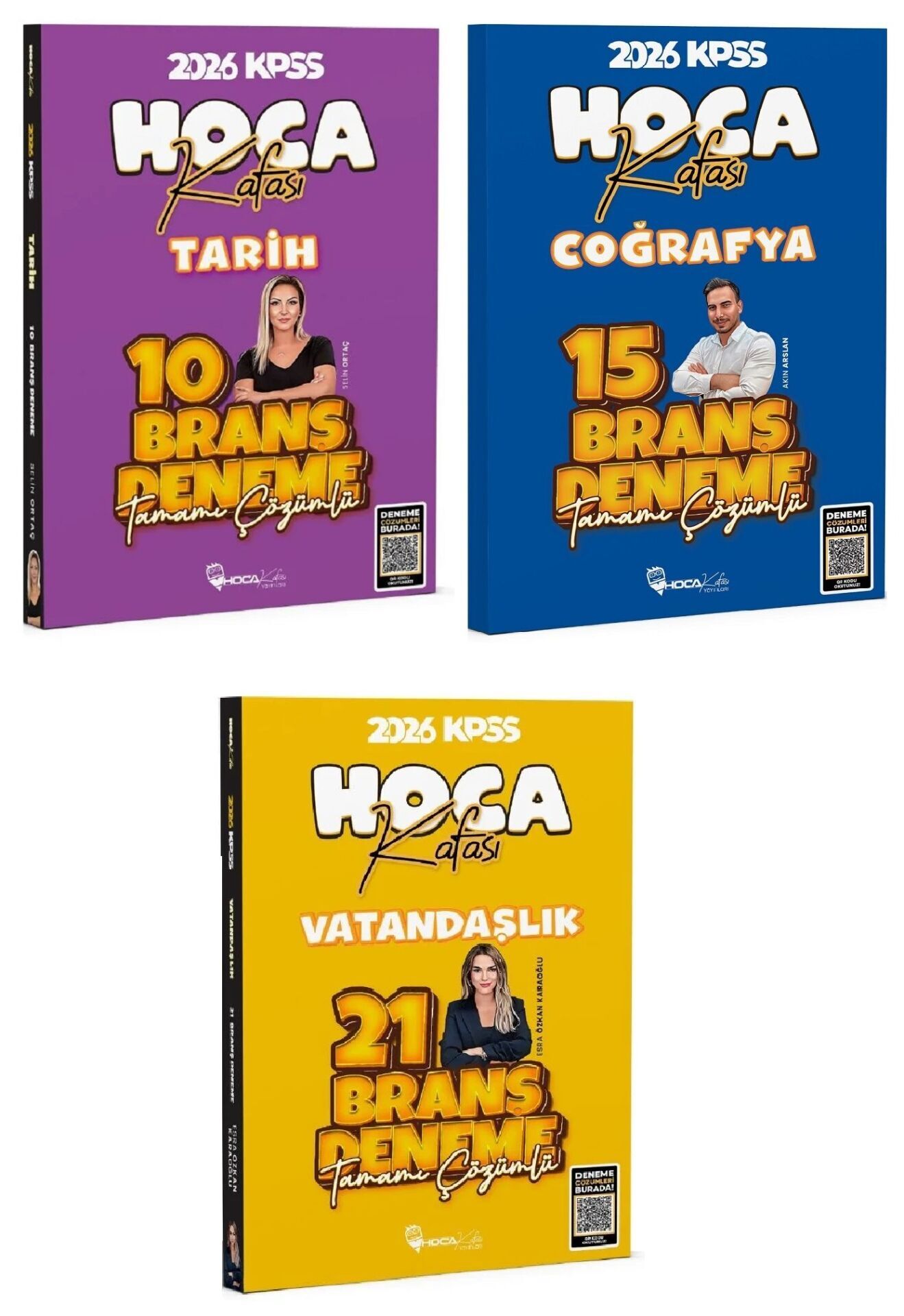 Hoca Kafası 2026 KPSS Tarih + Coğrafya + Vatandaşlık 46 Deneme 3 lü Set Hoca Kafası Yayınları