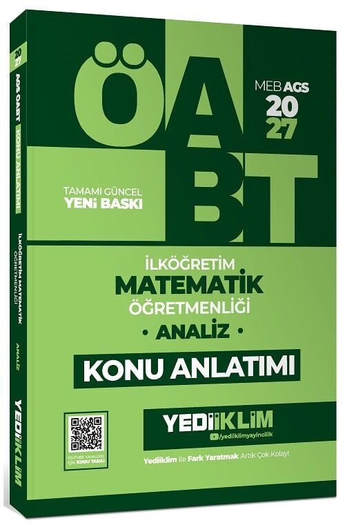 Yediiklim 2027 ÖABT MEB-AGS İlköğretim Matematik Öğretmenliği Analiz Konu Anlatımı