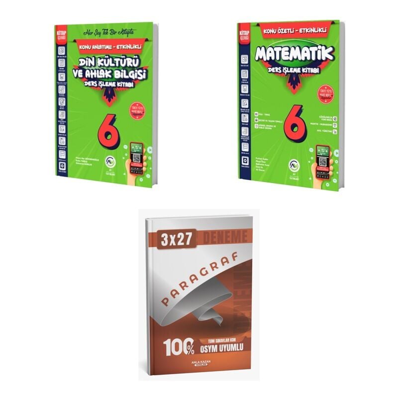 2027 Av 6. Sınıf Ders İşleme Kitabı Din Kültürü ve Ahlak Bilgisi + Matematik Konu + Ankapade 3'lü Set