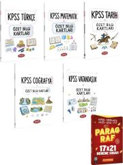 Data Yayınları KPSS Türkçe+Matematik+Tarih+Coğrafya+Vatandaşlık Özet Bilgi Kartları+EVP Akademi TYT Paragraf REST 17 x 21 Deneme