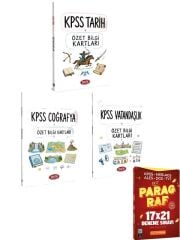 Data Yayınları KPSS Tarih+Cografya+Vatandaşlıl Özet Bilgi Kartları+EVP Akademi TYT Paragraf REST 17 x 21 Deneme