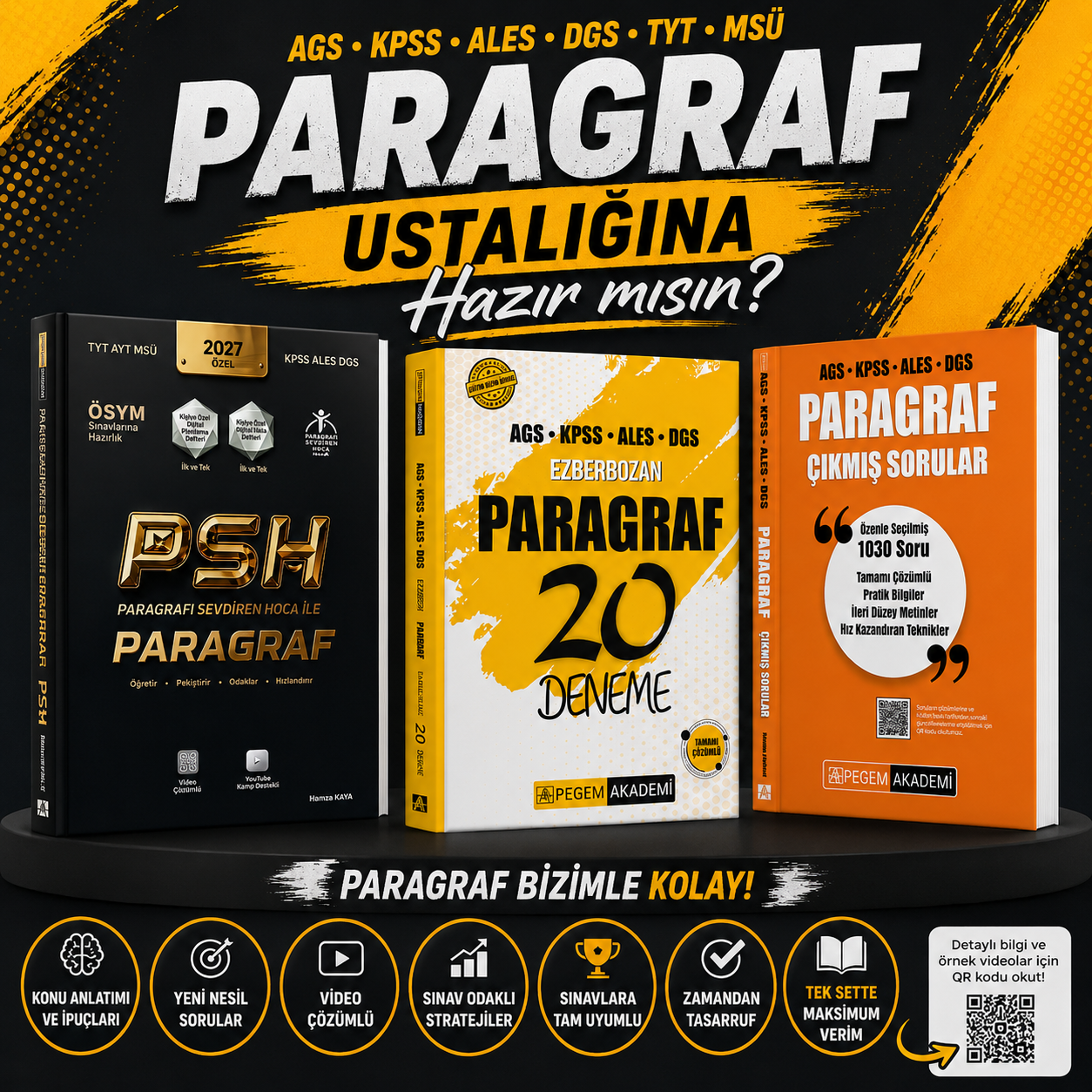 Paragrafı Sevdiren Hoca TYT AYT MSÜ KPSS ALES DGS Paragraf Soru Bankası & Paragraf Çıkmış Sorular & Ezberbozan Paragraf Deneme Seti